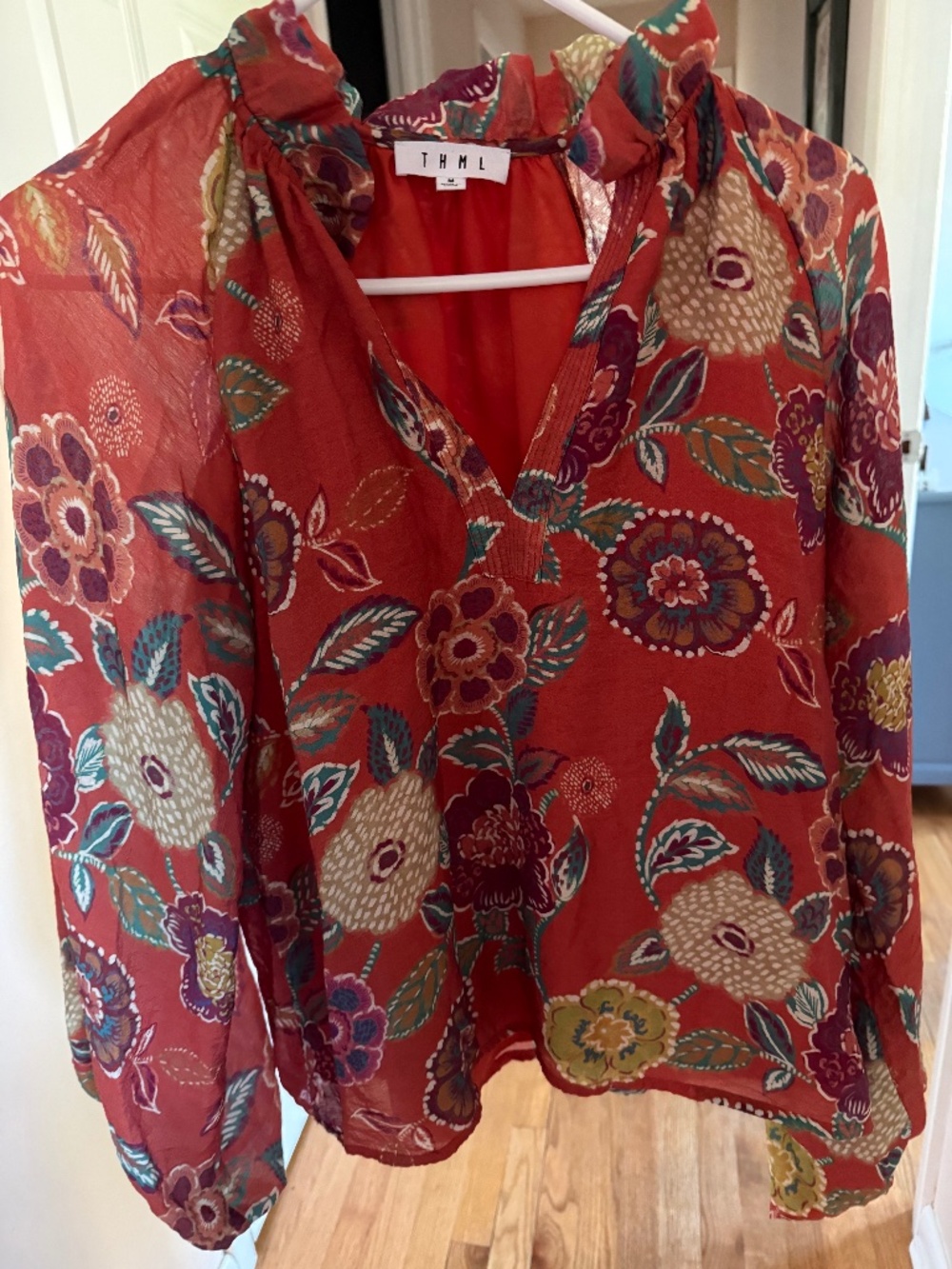 THML Rust Floral Blouse